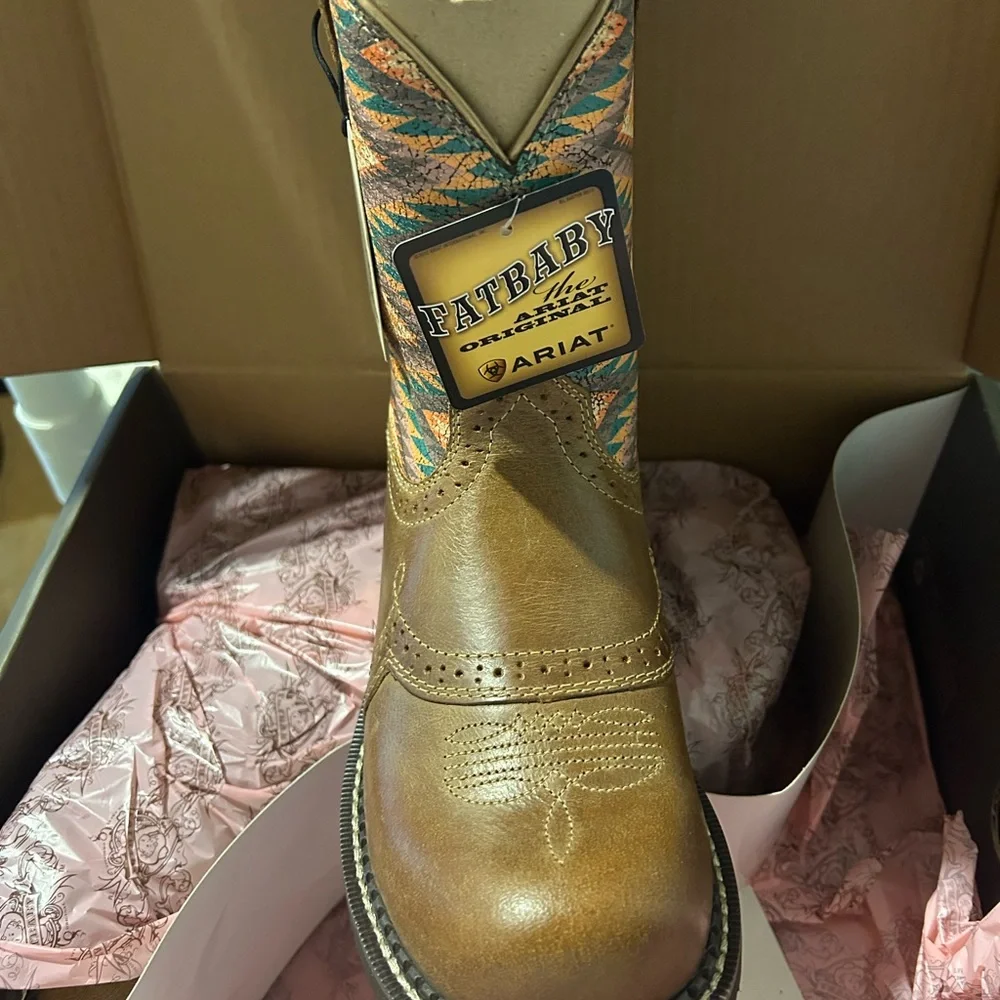 Ariat Brown and Multicolor Heeled Boots - Picture 2 of 4